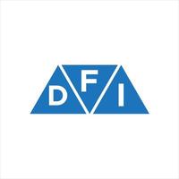 FDI triangle shape logo design on white background. FDI creative initials letter logo concept. vector