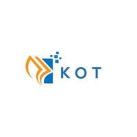 KOT credit repair accounting logo design on white background. KOT creative initials Growth graph letter logo concept. KOT business finance logo design. vector