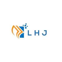 LHJ credit repair accounting logo design on white background. LHJ creative initials Growth graph letter logo concept. LHJ business finance logo design. vector