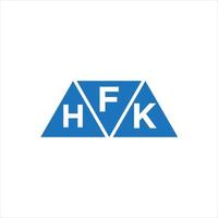 diseño de logotipo en forma de triángulo fhk sobre fondo blanco. concepto de logotipo de letra de iniciales creativas fhk. vector