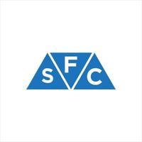FSC triangle shape logo design on white background. FSC creative initials letter logo concept. vector