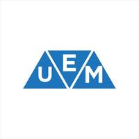 EUM triangle shape logo design on white background. EUM creative initials letter logo concept. vector