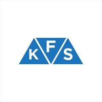 diseño de logotipo en forma de triángulo fks sobre fondo blanco. concepto de logotipo de letra de iniciales creativas fks. vector