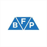 diseño de logotipo en forma de triángulo fbp sobre fondo blanco. concepto de logotipo de letra de iniciales creativas fbp. vector