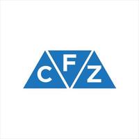 diseño de logotipo en forma de triángulo fcz sobre fondo blanco. concepto de logotipo de letra de iniciales creativas fcz. vector