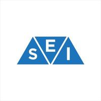 ESI triangle shape logo design on white background. ESI creative initials letter logo concept. vector