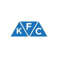 diseño de logotipo en forma de triángulo fkc sobre fondo blanco. concepto de logotipo de letra de iniciales creativas fkc. vector