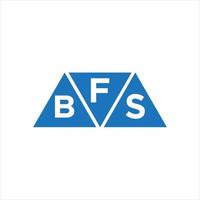 diseño de logotipo en forma de triángulo fbs sobre fondo blanco. concepto de logotipo de letra de iniciales creativas de fbs. vector