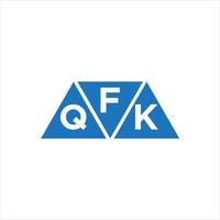 FQK triangle shape logo design on white background. FQK creative initials letter logo concept. vector