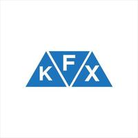 FKX triangle shape logo design on white background. FKX creative initials letter logo concept. vector