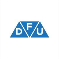 diseño de logotipo en forma de triángulo fdu sobre fondo blanco. concepto de logotipo de letra de iniciales creativas fdu. vector