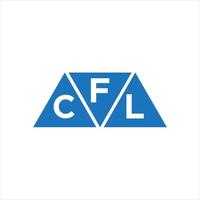 diseño de logotipo en forma de triángulo fcl sobre fondo blanco. concepto de logotipo de letra de iniciales creativas fcl. vector