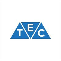 ETC triangle shape logo design on white background. ETC creative initials letter logo concept. vector