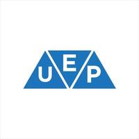 EUP triangle shape logo design on white background. EUP creative initials letter logo concept. vector