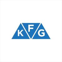 diseño de logotipo en forma de triángulo fkg sobre fondo blanco. concepto de logotipo de letra de iniciales creativas fkg. vector