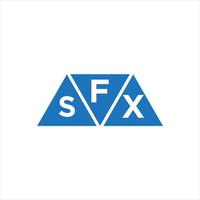 diseño de logotipo en forma de triángulo fsx sobre fondo blanco. concepto de logotipo de letra de iniciales creativas fsx. vector