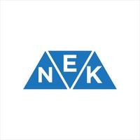 ENK triangle shape logo design on white background. ENK creative initials letter logo concept. vector