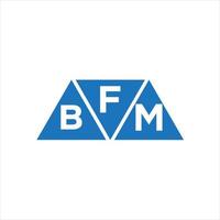 FBM triangle shape logo design on white background. FBM creative initials letter logo concept. vector