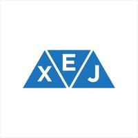 EXJ triangle shape logo design on white background. EXJ creative initials letter logo concept. vector