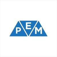 EPM triangle shape logo design on white background. EPM creative initials letter logo concept. vector