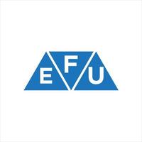 FEU triangle shape logo design on white background. FEU creative initials letter logo concept. vector