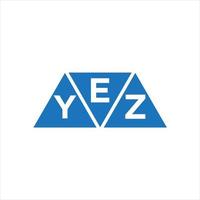 EYZ triangle shape logo design on white background. EYZ creative initials letter logo concept. vector