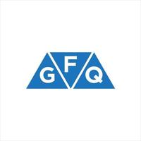 diseño de logotipo en forma de triángulo fgq sobre fondo blanco. fgq concepto de logotipo de letra de iniciales creativas. vector