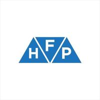 diseño de logotipo en forma de triángulo fhp sobre fondo blanco. concepto de logotipo de letra de iniciales creativas fhp. vector