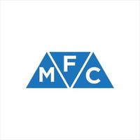 diseño de logotipo en forma de triángulo fmc sobre fondo blanco. concepto de logotipo de letra de iniciales creativas de fmc. vector