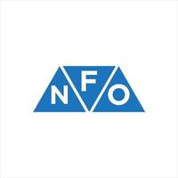 FNO triangle shape logo design on white background. FNO creative initials letter logo concept. vector