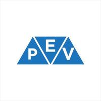 diseño de logotipo en forma de triángulo epv sobre fondo blanco. concepto de logotipo de letra de iniciales creativas epv. vector