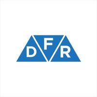FDR triangle shape logo design on white background. FDR creative initials letter logo concept. vector