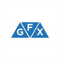 FGX triangle shape logo design on white background. FGX creative initials letter logo concept. vector