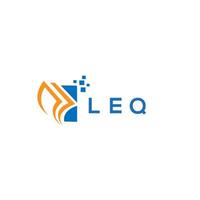 diseño de logotipo de contabilidad de reparación de crédito leq sobre fondo blanco. concepto de logotipo de letra de gráfico de crecimiento de iniciales creativas leq. diseño del logotipo de finanzas empresariales leq. vector