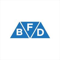 FBD triangle shape logo design on white background. FBD creative initials letter logo concept. vector
