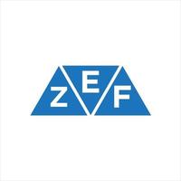 EZF triangle shape logo design on white background. EZF creative initials letter logo concept. vector