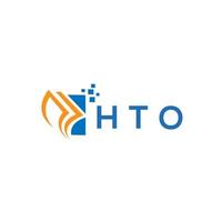 HTO credit repair accounting logo design on white background. vector