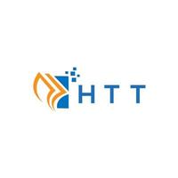 HTT credit repair accounting logo design on white background. HTT creative initials Growth graph letter logo concept. HTT business finance logo design. vector