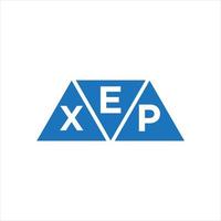 EXP triangle shape logo design on white background. EXP creative initials letter logo concept. vector