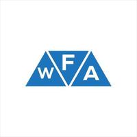 diseño de logotipo en forma de triángulo fwa sobre fondo blanco. fwa creative initials letter logo concept.fwa diseño de logotipo en forma de triángulo sobre fondo blanco. concepto de logotipo de letra de iniciales creativas fwa. vector