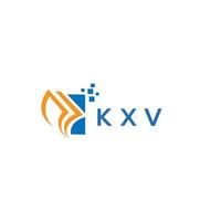 diseño de logotipo de contabilidad de reparación de crédito kxv sobre fondo blanco. kxv iniciales creativas crecimiento gráfico carta logo concepto. diseño del logotipo de finanzas empresariales kxv. vector