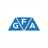 diseño de logotipo en forma de triángulo fga sobre fondo blanco. concepto de logotipo de letra de iniciales creativas fga. vector