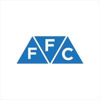 diseño de logotipo en forma de triángulo ffc sobre fondo blanco. Concepto de logotipo de letra de iniciales creativas de ffc. vector