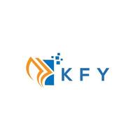 KFY credit repair accounting logo design on white background. KFY creative initials Growth graph letter logo concept. KFY business finance logo design. vector