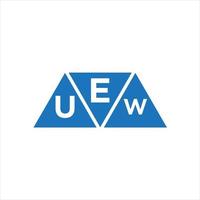 EUW triangle shape logo design on white background. EUW creative initials letter logo concept. vector