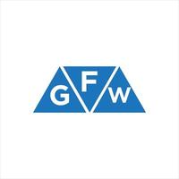 FGW triangle shape logo design on white background. FGW creative initials letter logo concept. vector