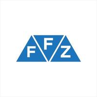 Diseño de logotipo en forma de triángulo ffz sobre fondo blanco. concepto de logotipo de letra de iniciales creativas ffz. vector