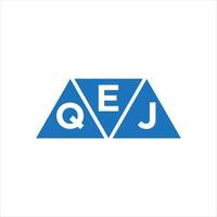 EQJ triangle shape logo design on white background. EQJ creative initials letter logo concept. vector