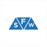 diseño de logotipo en forma de triángulo fsw sobre fondo blanco. fsw creative iniciales carta logo concepto. vector