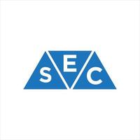 ESC triangle shape logo design on white background. ESC creative initials letter logo concept.ESC triangle shape logo design on white background. ESC creative initials letter logo concept. vector